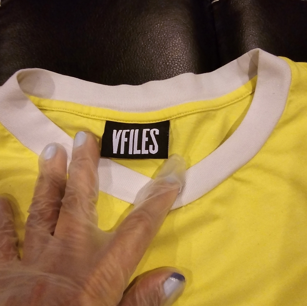 VFILES Logo T-Shirt In Yellow Women's Large (Unisex) #Hypebeast - Picture 7 of 8